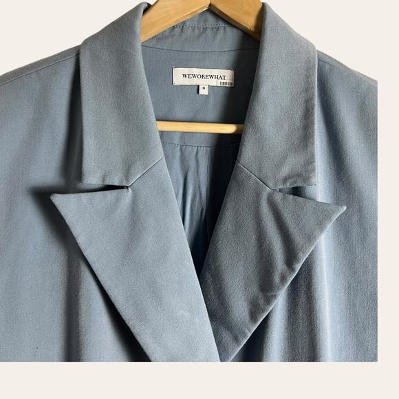 WeWoreWhat Light Blue Peak Lapel Women’s Blazer Jacket Size Medium - Picture 6 of 11
